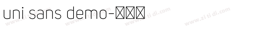 uni sans demo字体转换